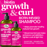 Difeel Growth And Curl Biotin Infused Shampoo 12 OZ.