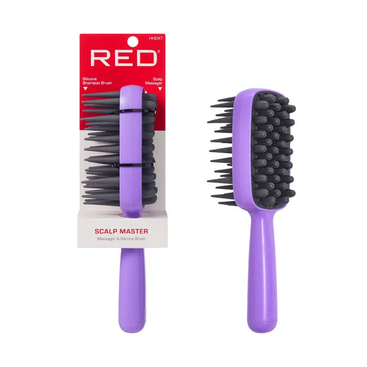 RED BY KISS SCALP MASTER 2-SIDED MASSAGE & SHAMPOO BRUSH