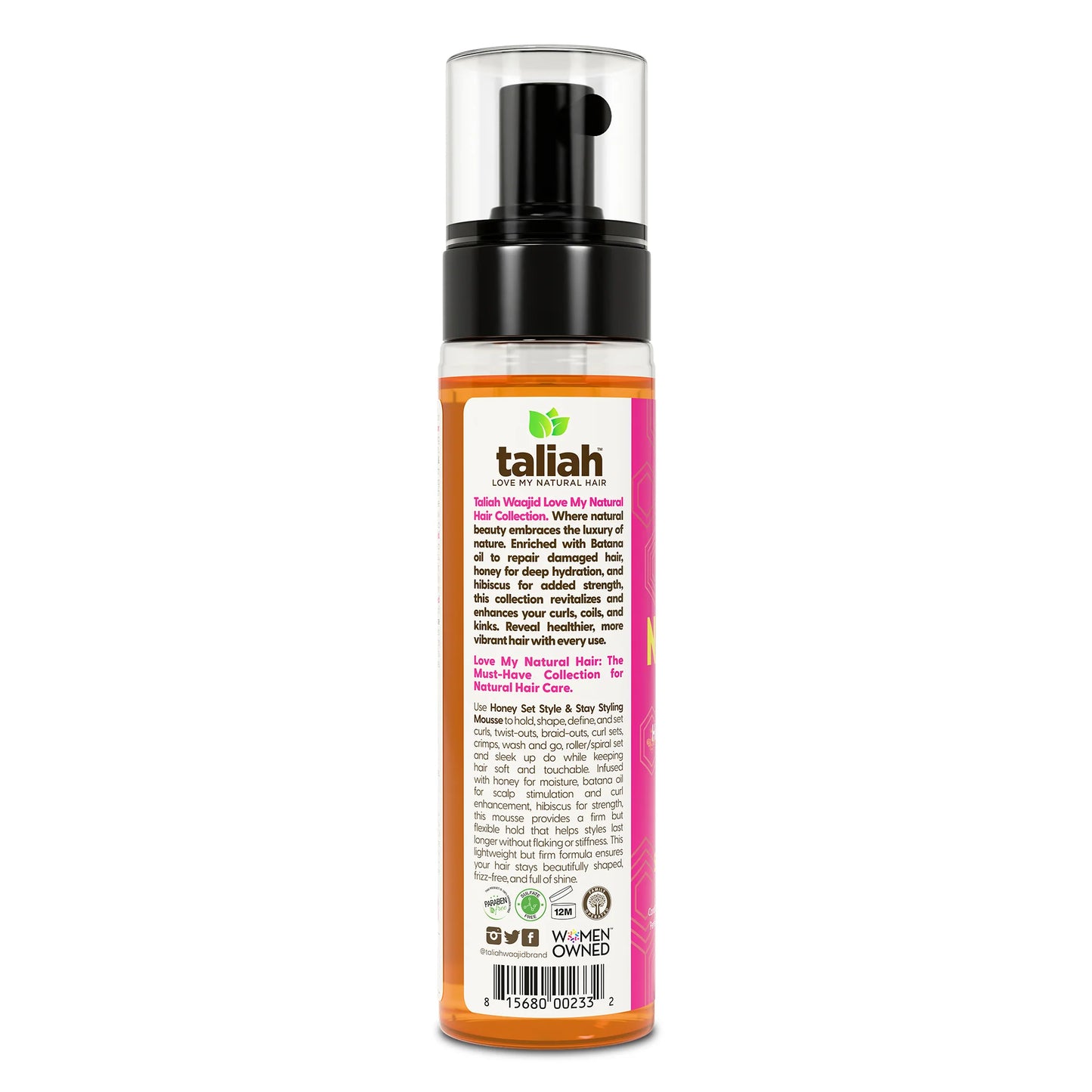 Love My Natural Hair Honey Set & Style Styling Mousse 8oz