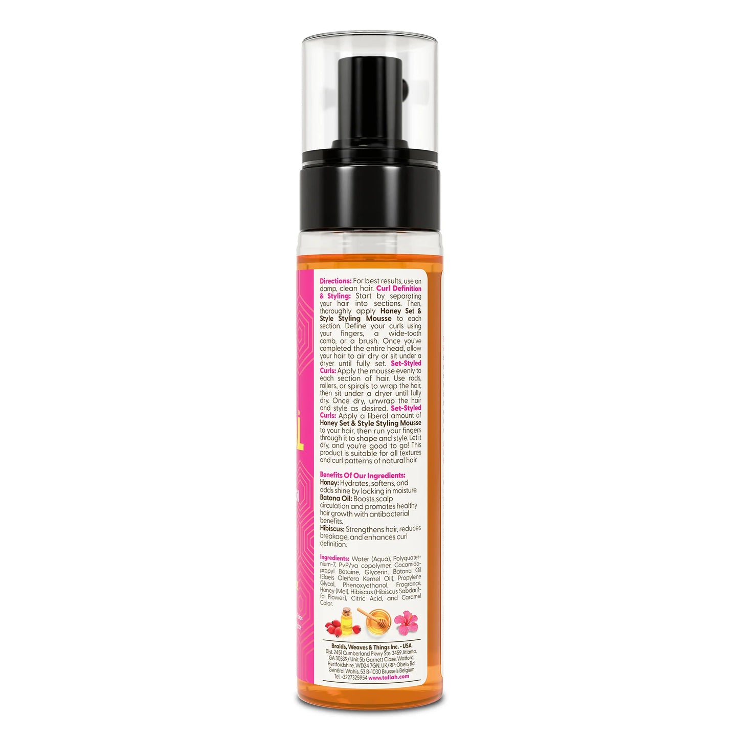 Love My Natural Hair Honey Set & Style Styling Mousse 8oz
