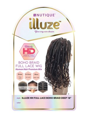 ILLUZE HH FULL LACE BOHO BRAID DEEP 18" Color 1