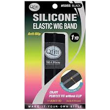 Qfitt Elastic Wig Band 1 1/18"  BLACK 5055