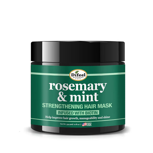 DIFEEL ROSEMARY AND MINT STRENGTHENING HAIR MASK WITH BIOTIN 12 OZ.