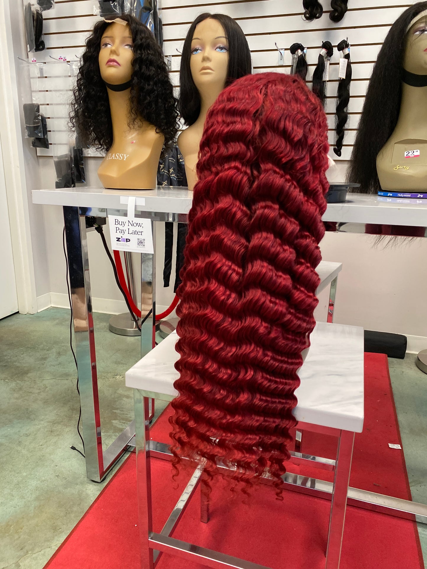 Taylor Made 13x6 Frontal 28” DeepWave Wig Burgundy