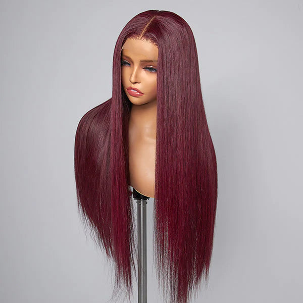 Taylor Made 5x5 Closure Burgundy Straight  Wig