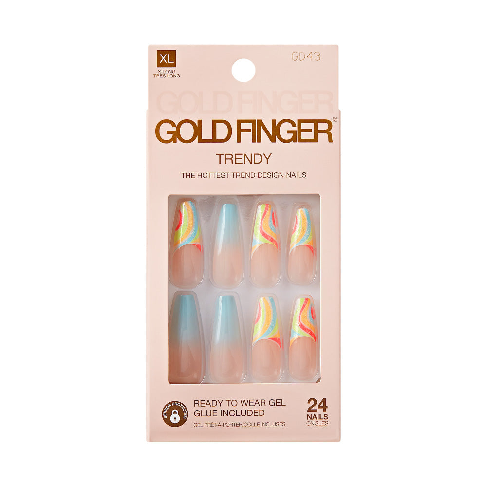 Kiss Gold Finger Trendy Nails – Be Bubbly