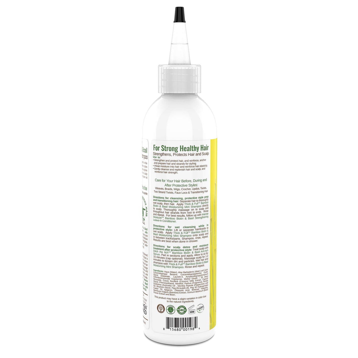 Thick And Full Bamboo And Coconut Milk Moisturizing Mint Shampoo 8oz