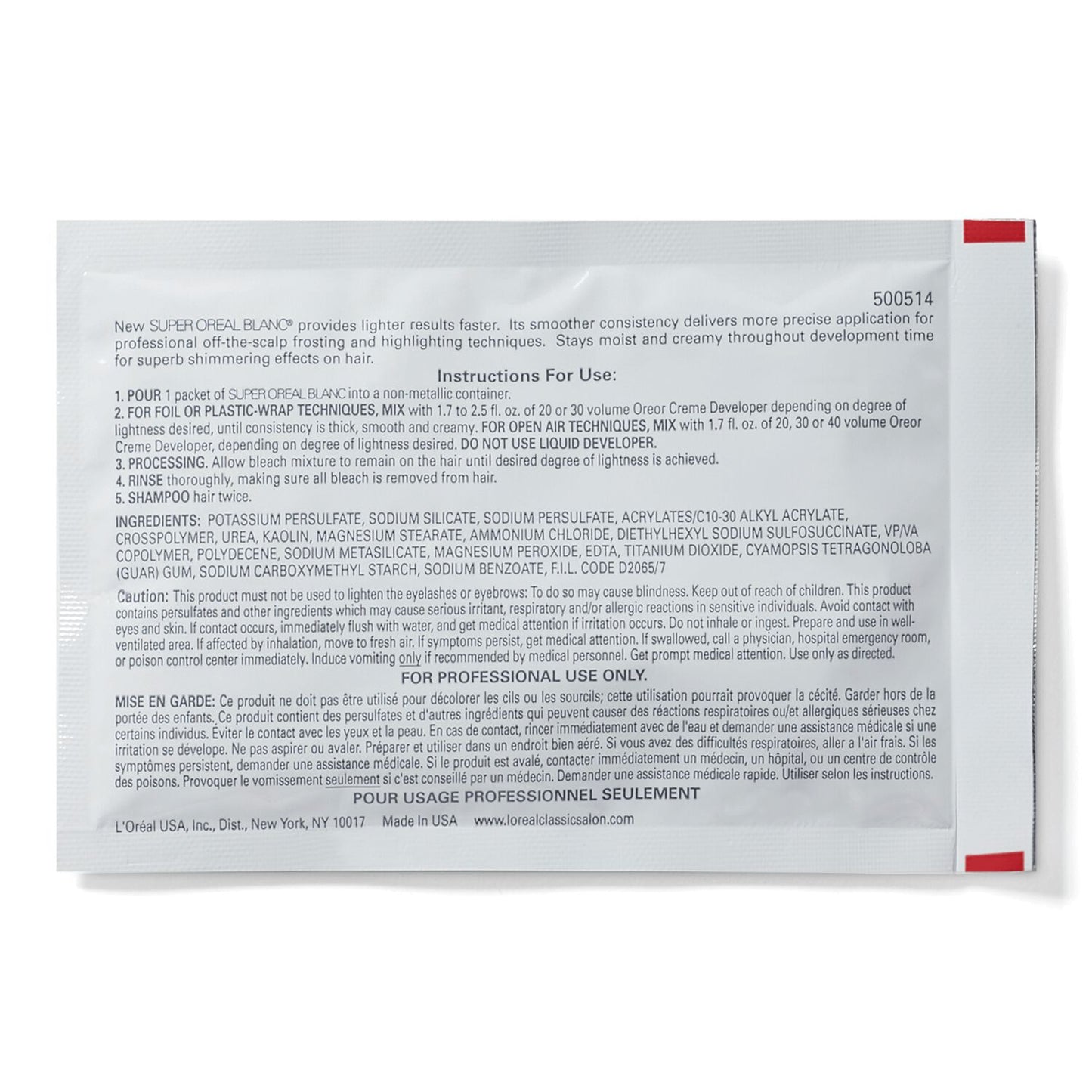 L'Oreal Super Oreal Blanc Professional Powder Bleach