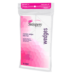 Swisspers®, Cosmetic Application Wedges, Soft & Gentle for Flawless Makeup Application, 32 Count