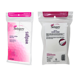 Swisspers®, Cosmetic Application Wedges, Soft & Gentle for Flawless Makeup Application, 32 Count