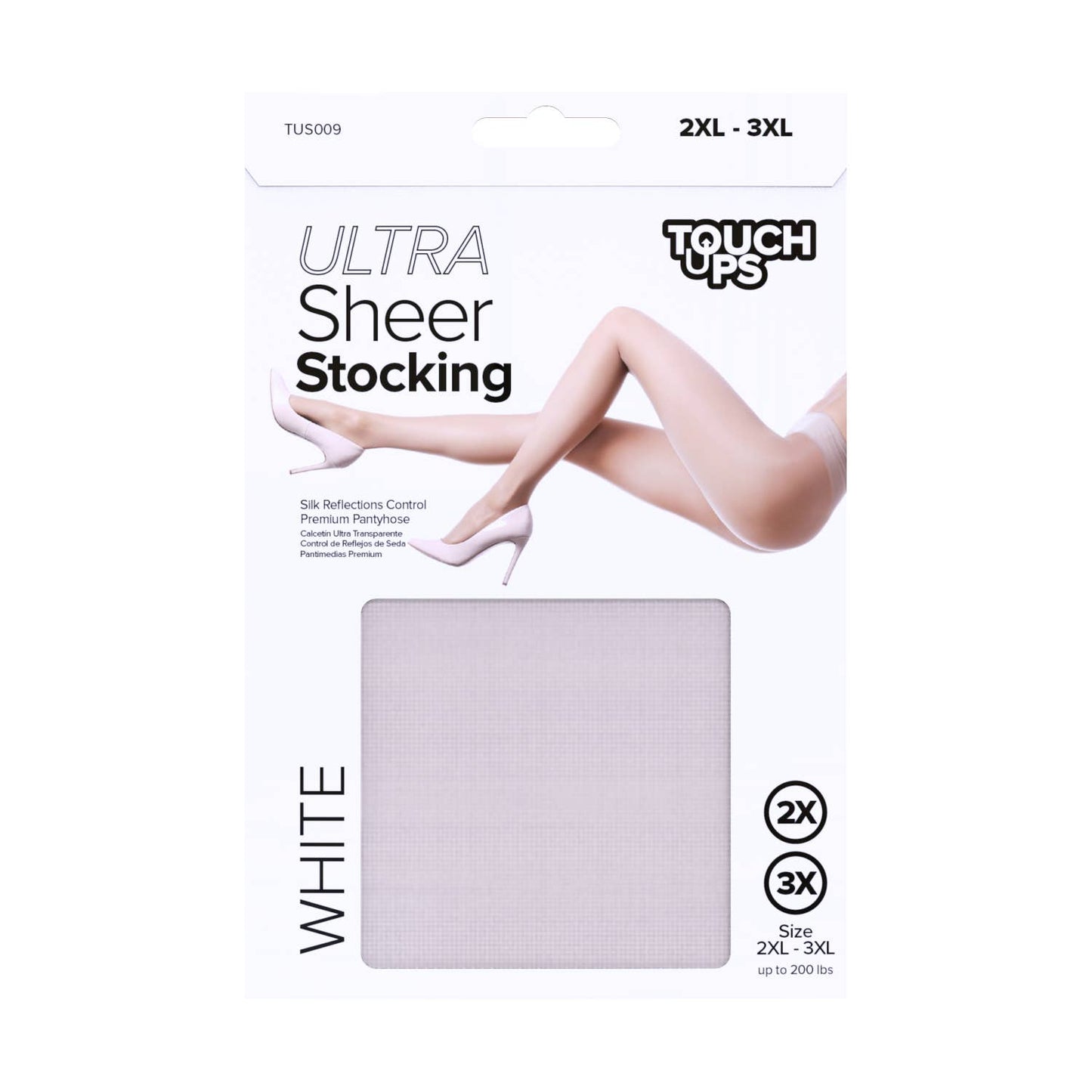 Touch Ups Ultra Sheer Stocking: Off Black - 2XL-3XL