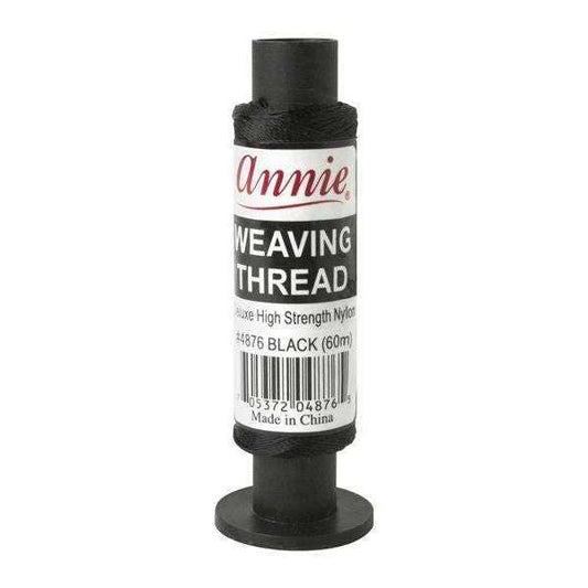 Annie High Strength Weaving Thread Black 60 Meters: Default Title