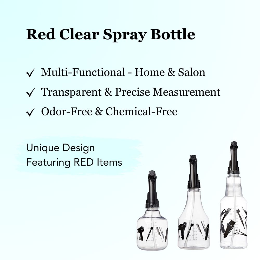 RED Clear spray bottle