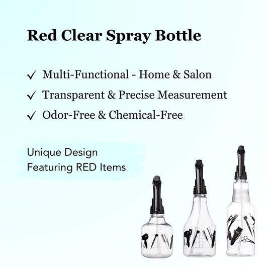 RED Clear spray bottle