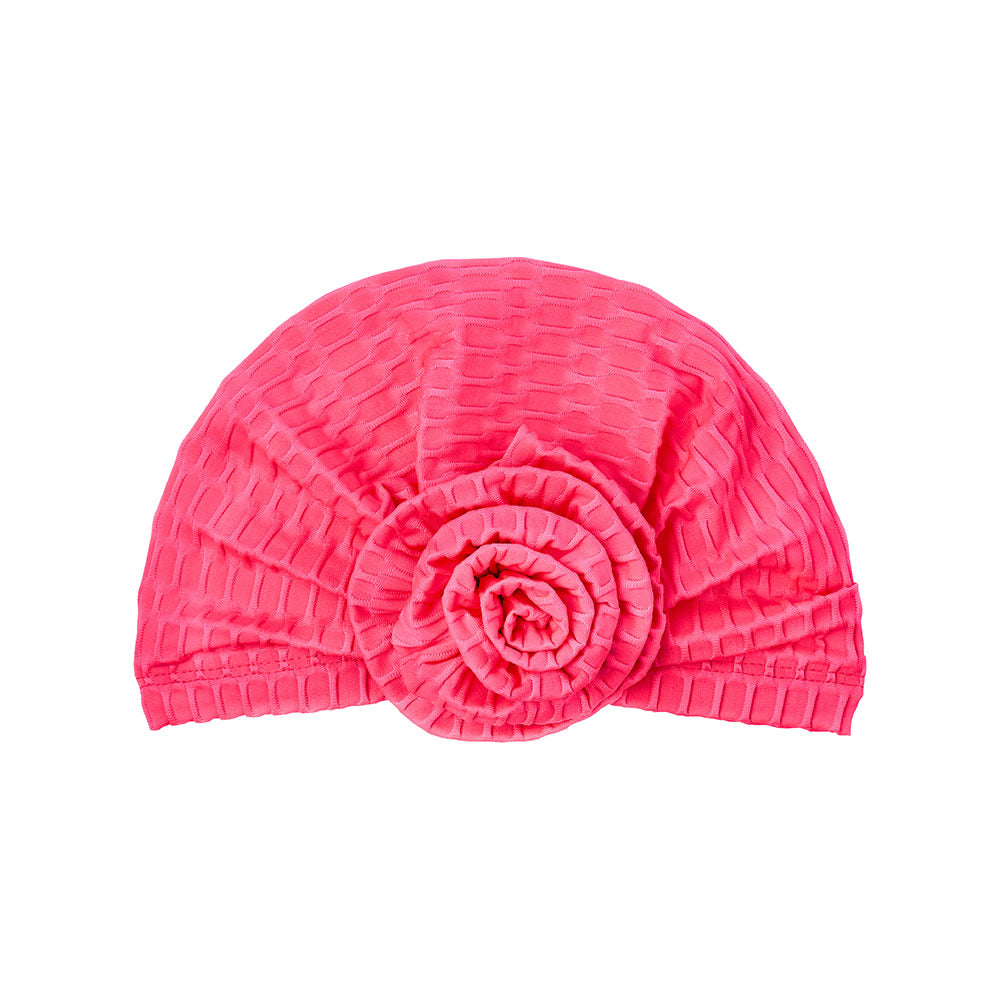 Red by Kiss Textured Top Knot Turban Neon Pink