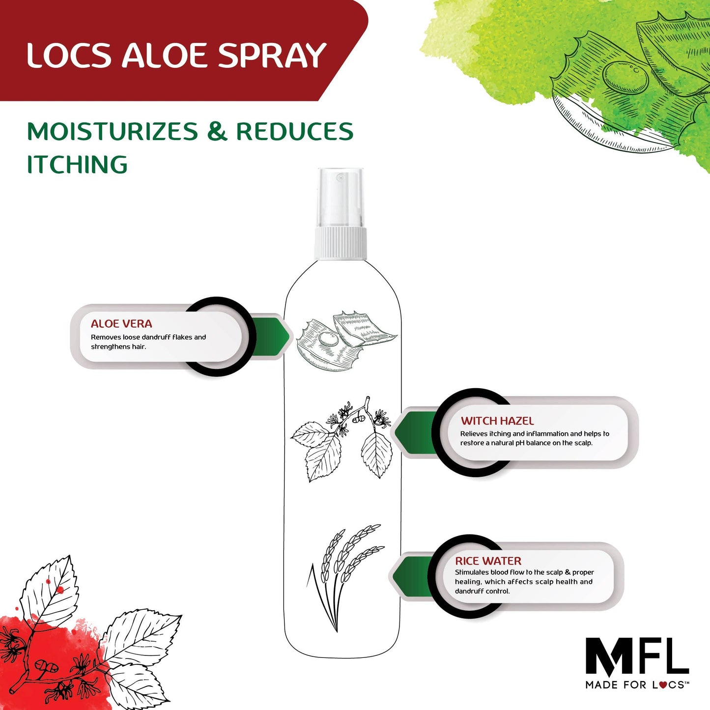 Locs Vegan Aloe Refresher Spray | 8 oz
