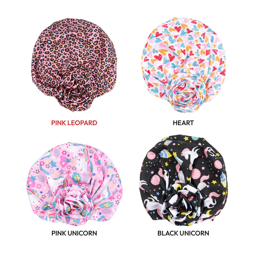 Kids Top Knot Turban BLACK UNICORN