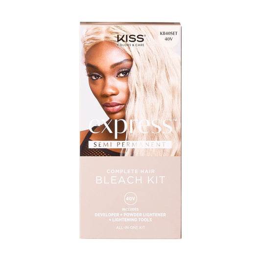 Kiss Colors & Care KB40SET 40V Express Semi-Permanent Complete Hair Bleach Kit
