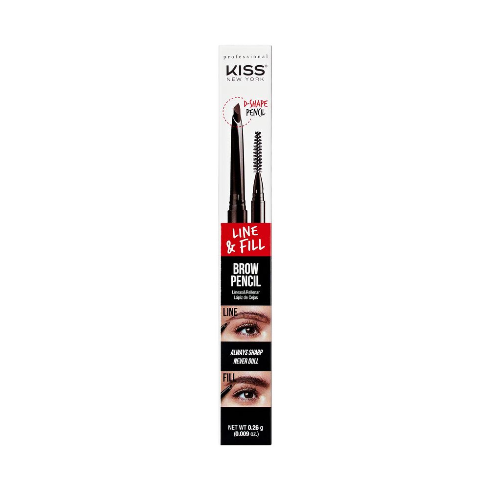 KISS LINE & FILL BROW PENCIL DEEP DARK BROWN