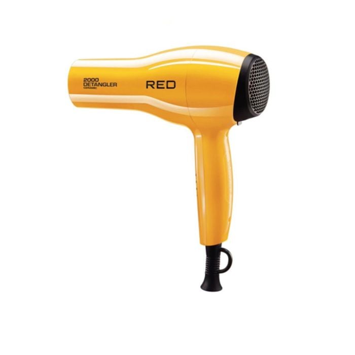 2000 Detangler Ceramic Blow Dryer (Limited Edition Yellow Color) Red by Kiss