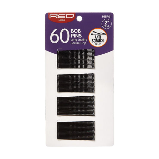 Red Bob Pins 2' 60CT BLK