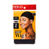 Red Jumbo Wig Cap Black 2PCS