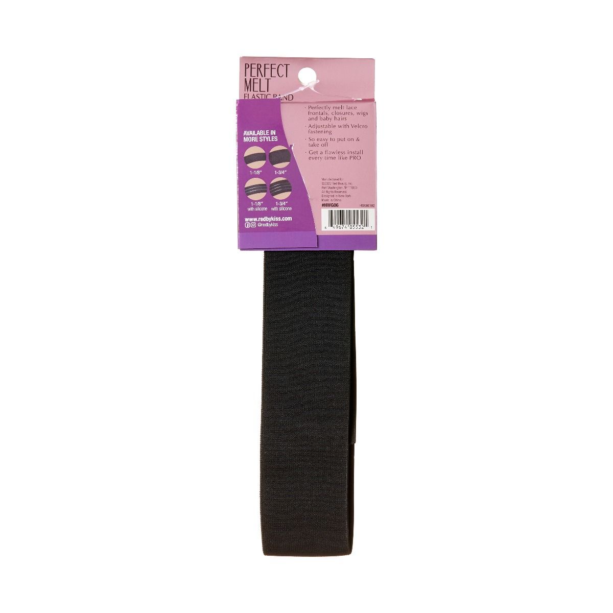 RED PM ELASTIC WIGBAND WIDE BLACK