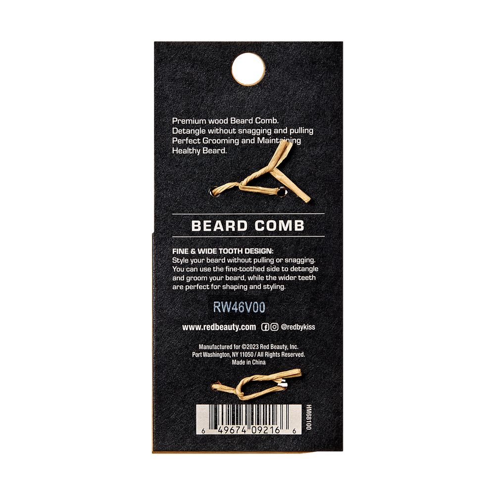 Premium Wood Dual Side Beard Comb