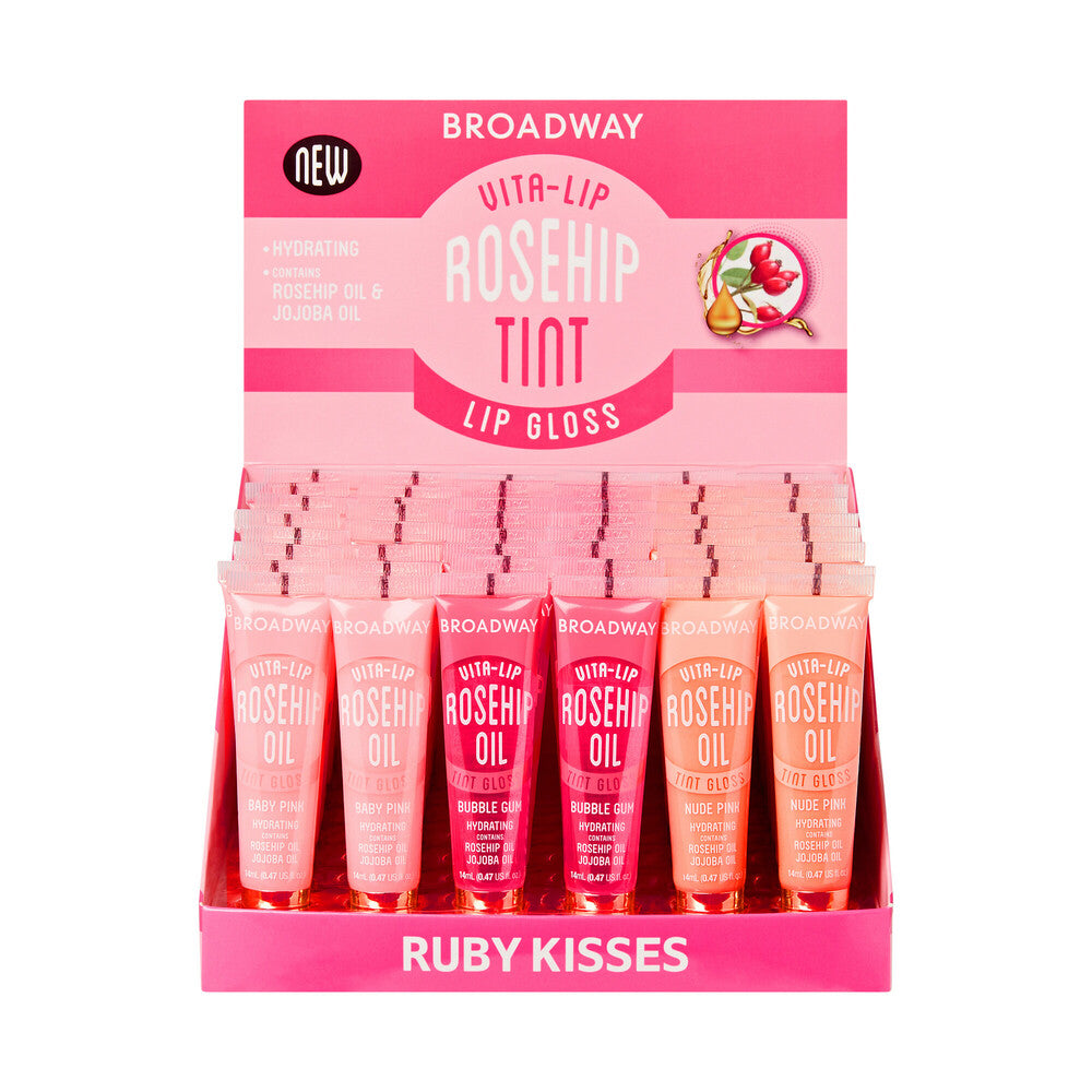Broadway Vita-Lip Moisturizing, Soothing & Super Shiny Clear Lip Gloss-Rosehip Oil