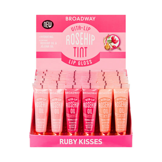 Broadway Vita-Lip Moisturizing, Soothing & Super Shiny Clear Lip Gloss-Rosehip Oil