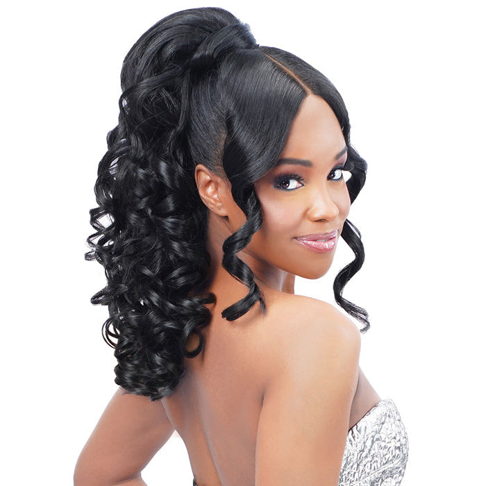 Miss Bang Lace Part Drawstring Ponytail - LEXI