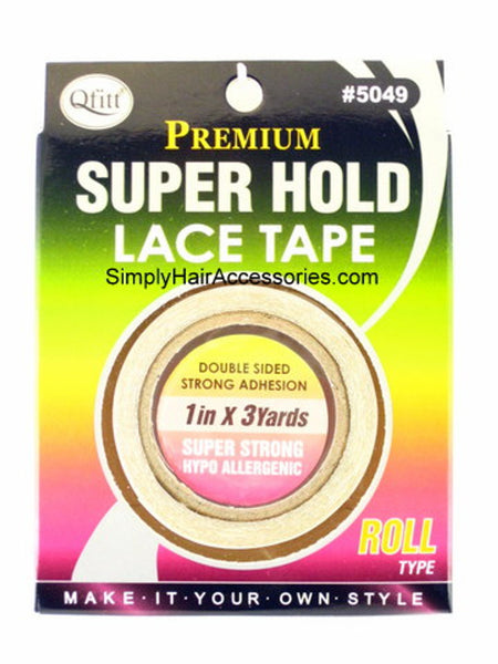 Qfitt Double Sided Lace Tape For Wigs, Toupees & Hairpieces - 1" x 3 Yards - 1 Roll