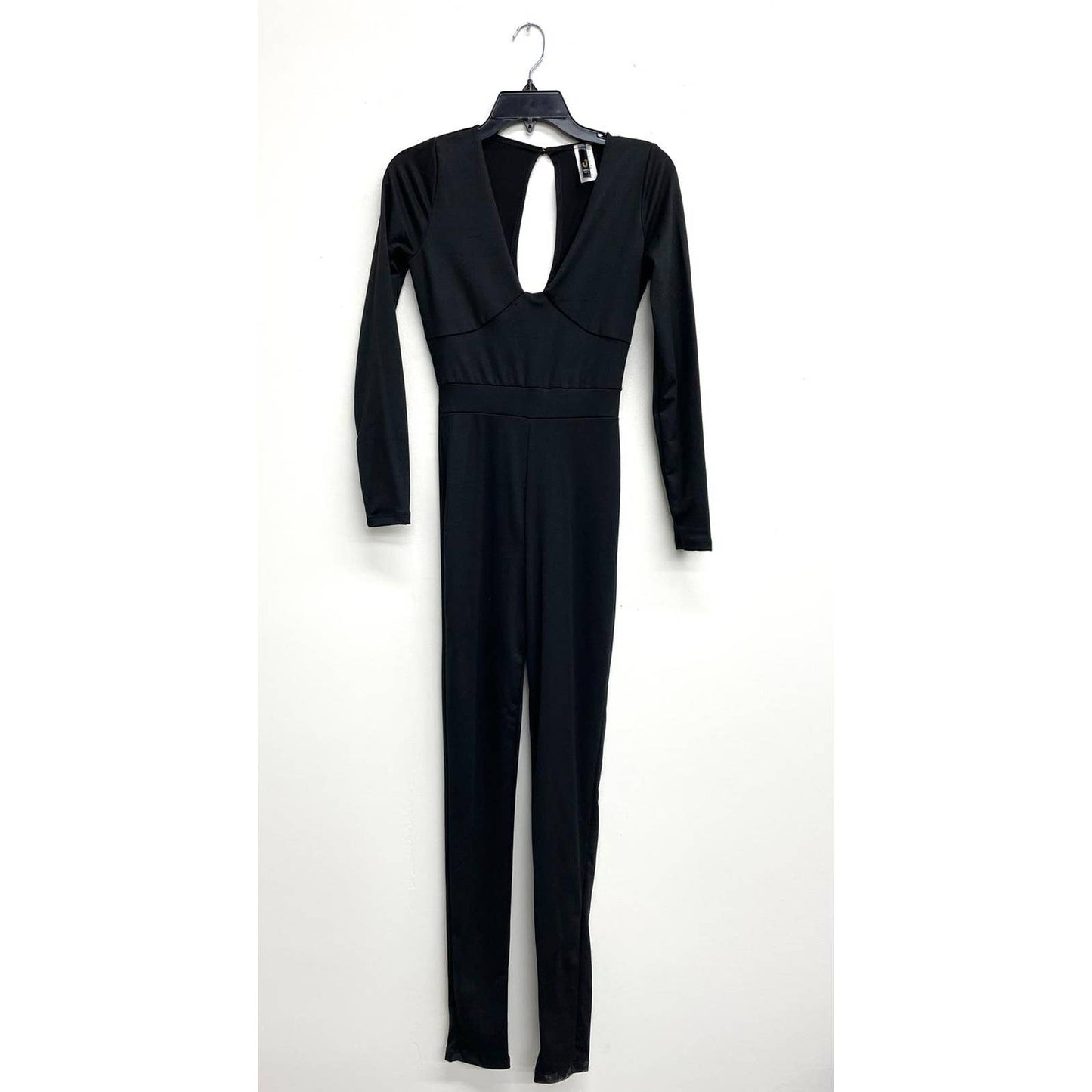 Plunge Long Sleeve Jumpsuit