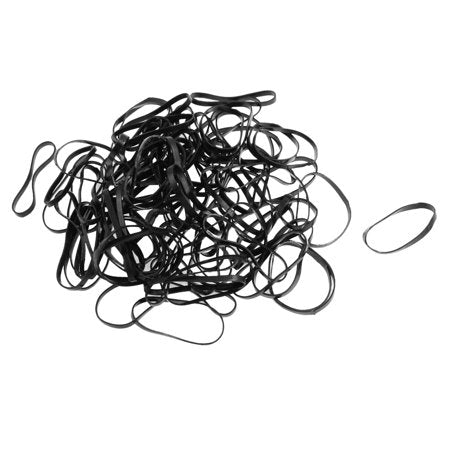 LOOKS LARGE ELASTIC RUBBER BAND BLACK 100 PCS