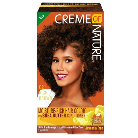 Creme Of Nature Hair Color/Conditioner C21 Rich Brown C21