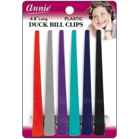 ANNIE DUCK BILL CLIPS 4.8" LONG (PLASTIC)