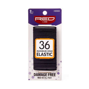 MAXIMUM HOLD ELASTIC BAND 2MM, 1 1/2"BK (36 PCS)