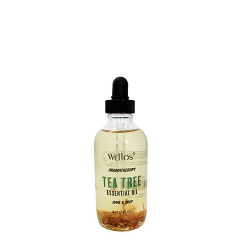 Wellos Aromatherapy TEA TREE Essential Oil Hair & Skin 4oz