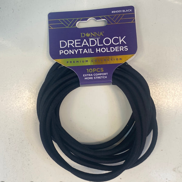 Donna Dreadlock Ponytail Holders Black  Extra Comfort