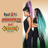 RastAfri Amazon 54″ Pre-Stretched Braiding Hair 3X