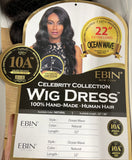 EBIN 10A 100% Unprocessed Brazilian Human Hair 13*4 Ocean Wave 22” Wig