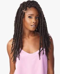 Sensationnel Synthetic Lulutress Pre Looped Crochet Braid - 2X BUTTERFLY LOCS 18"