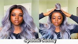 Motown Tress Let's Lace Deep Spin Part Synthetic Swiss Lace Front Wig
