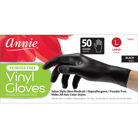 Black Powder Free Vinyl Gloves