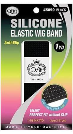 Silicone Elastic Wig Band 1 1/18" W/SILICON DOT BLACK 5090