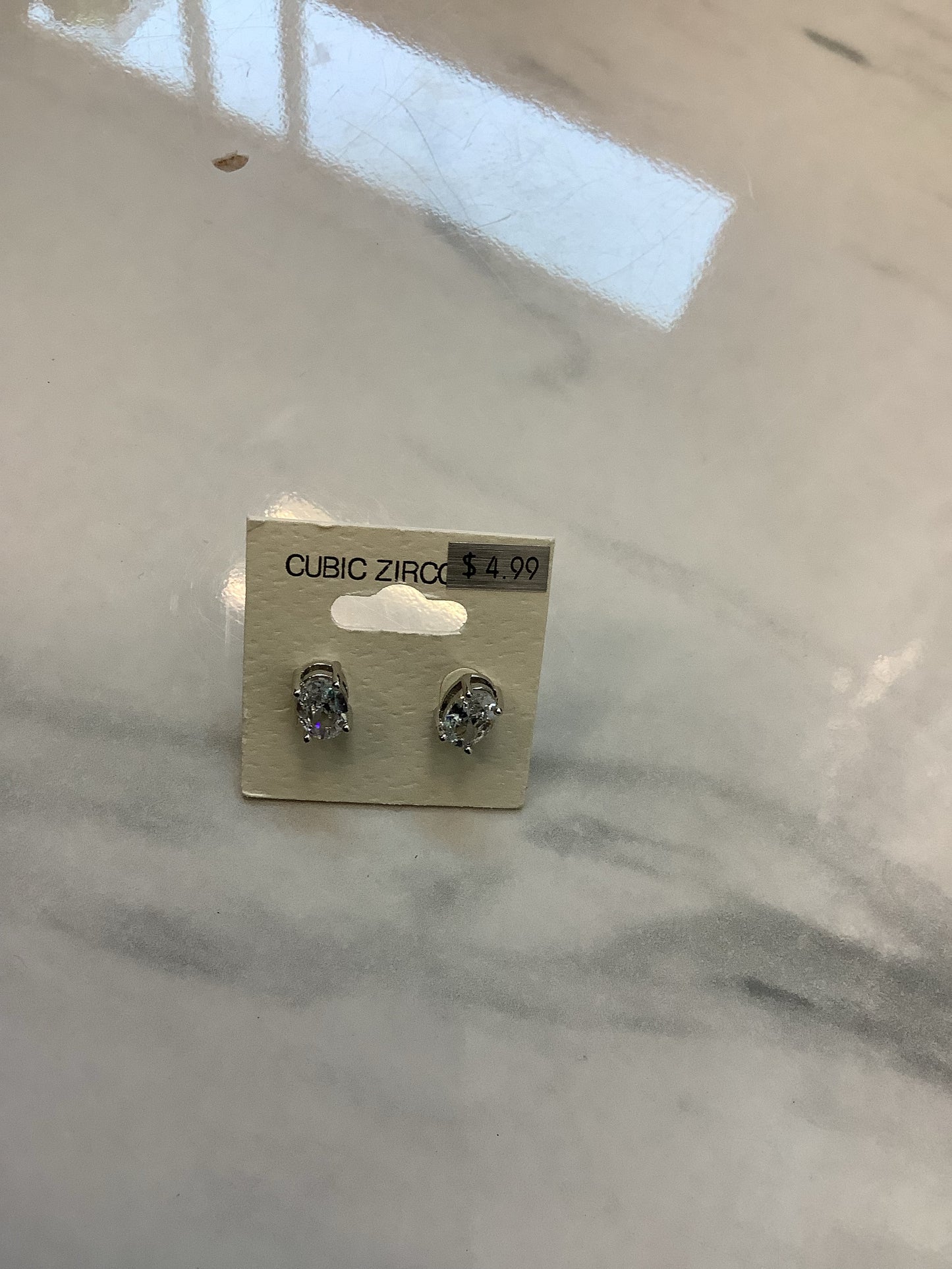 CZ Diamond Look Earrings