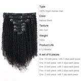 Afro Kinky Curly Clip in Hair Extension