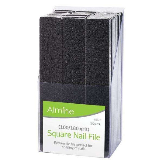 Almine Square Nail Files 7" 50Ct