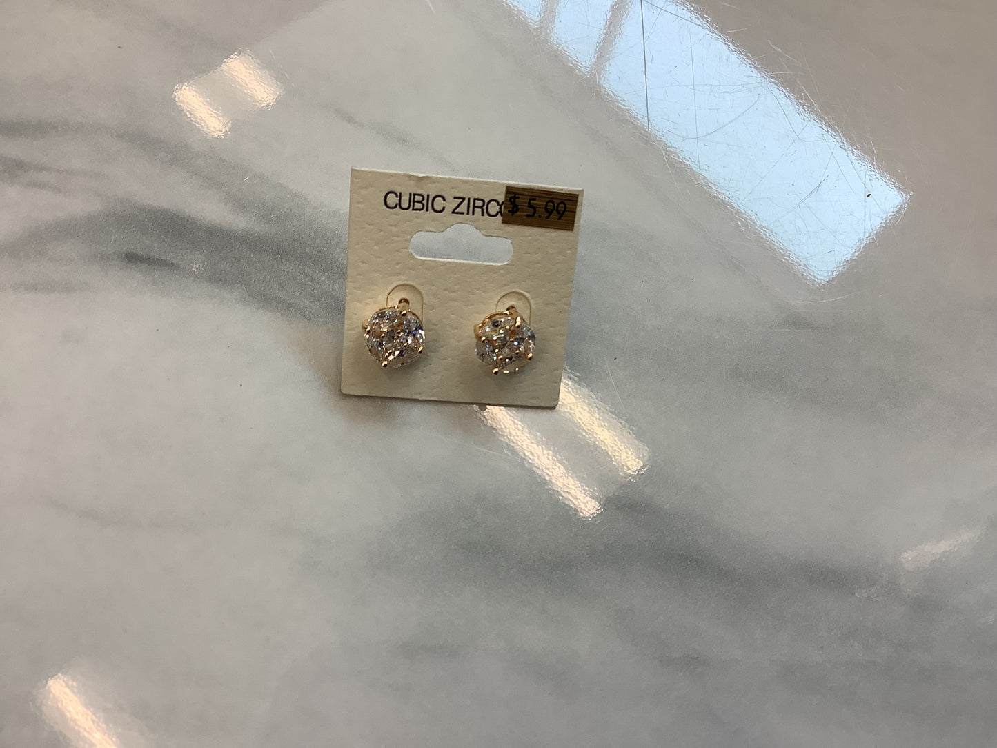 CZ Diamond Look Earrings