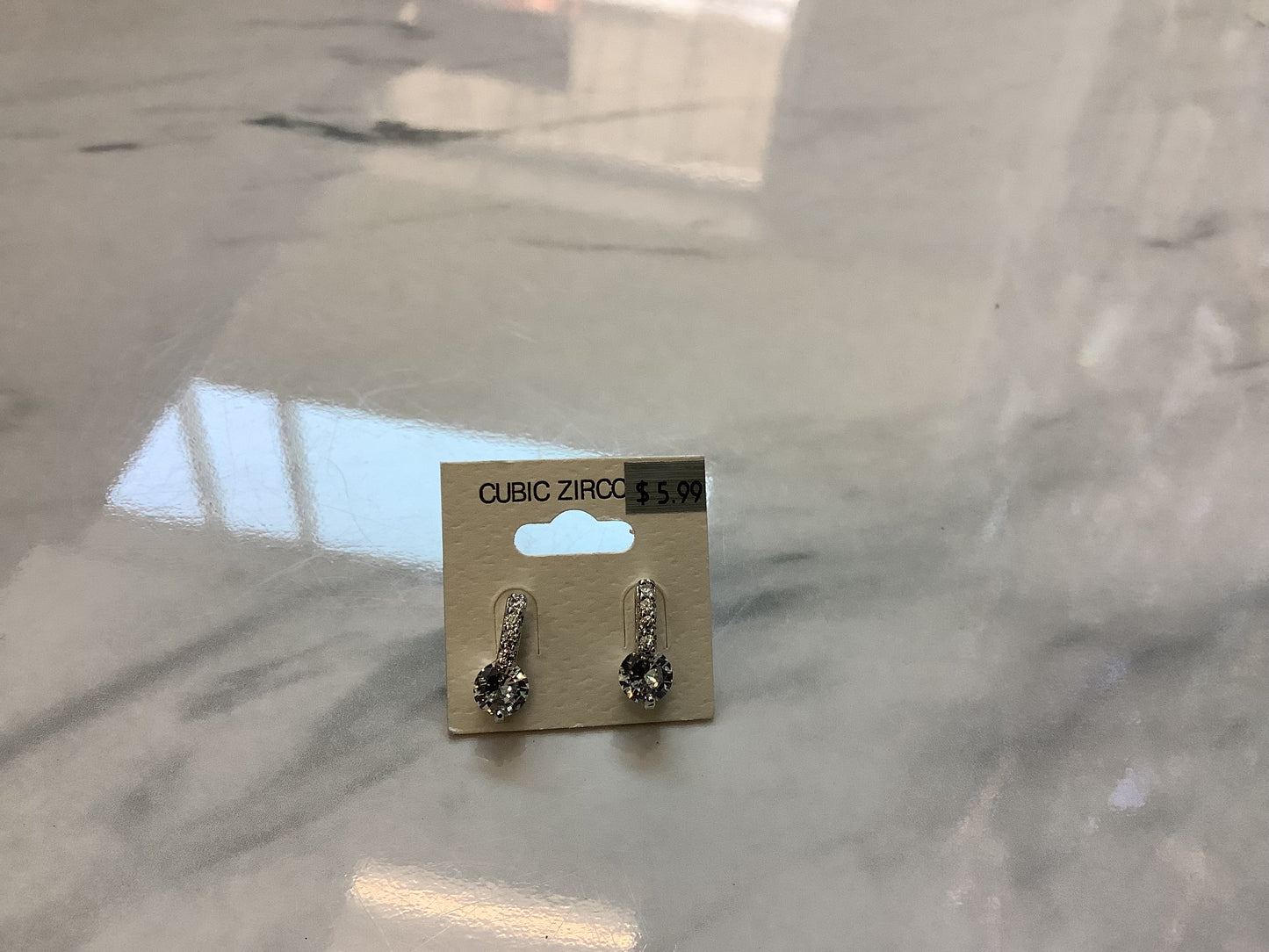 CZ Diamond Look Earrings